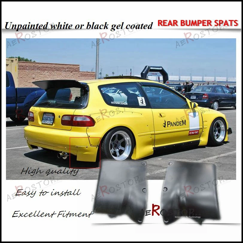 

UNPAITED FRP ROCKET BUNNY PANDEM STYLE REAR SPATS FOR 92-95 CIVIC EG (HATCHBACK)