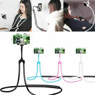 

Smartphone Lazy Neck Mount Bed Car Selfie Bracket Hanging Phone Holder Portable