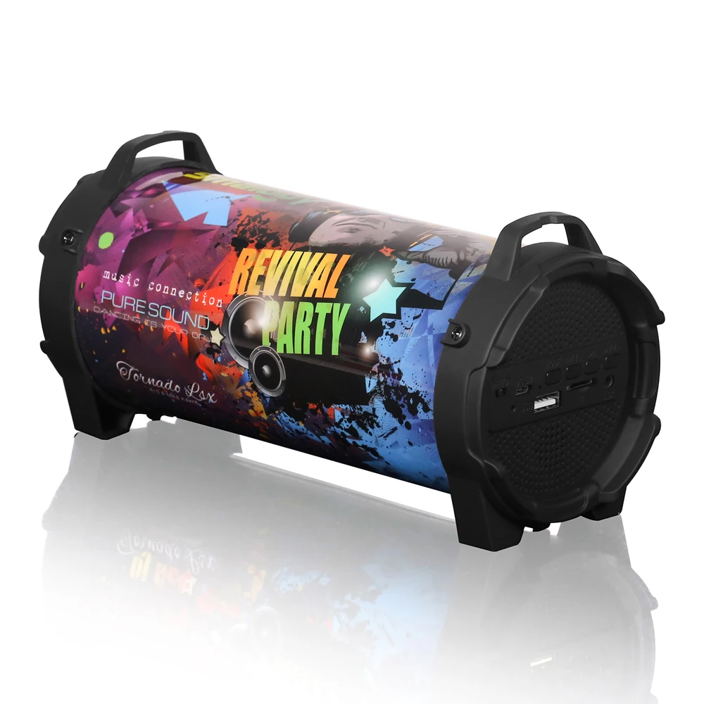 Wireless Bluetooth Speaker Outdoor Soundbox 10W Stereo Bass Subwoofer Support FM Radio TF U Drive AUX IN w/ Mic Webbing Strap