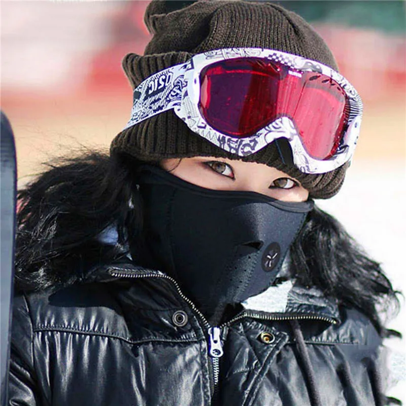 Unisex Dustproof Windproof Half Face Mask Veil Guard Cap For Snowboard