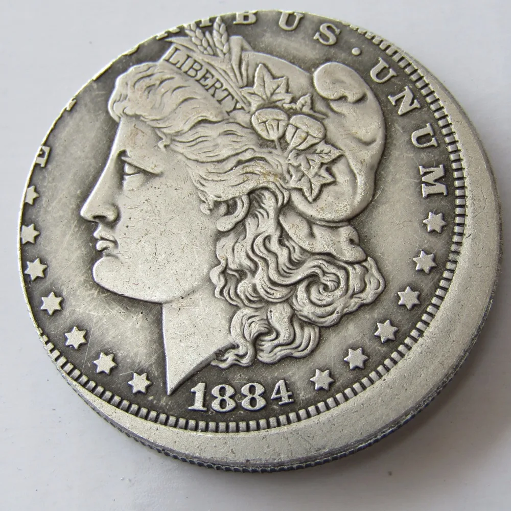 

United States 1884O Silver Morgan Dollar Error with An Off Center ErrorCopy Coins