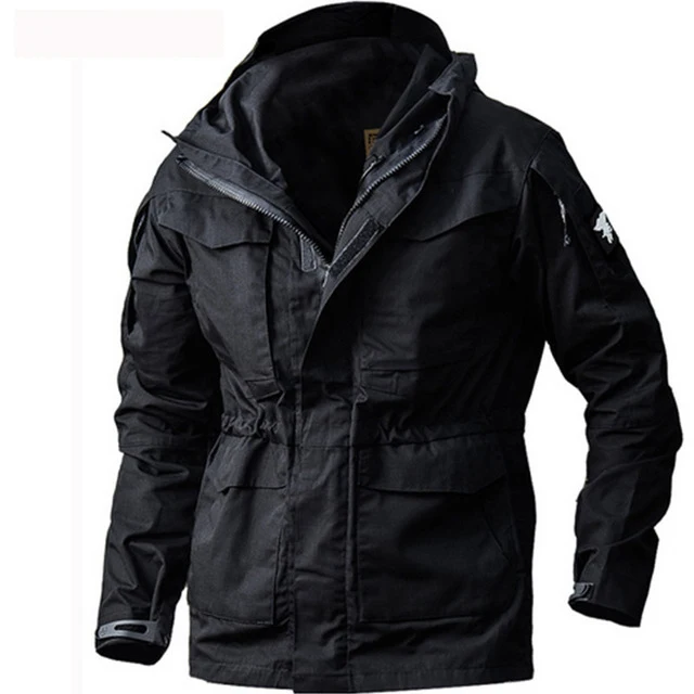 

Brand Tactical Style Military Jacket Men Multi Pocket Zipper Long Sleeve Jackets Fitness Clothing Sportswear With Hat