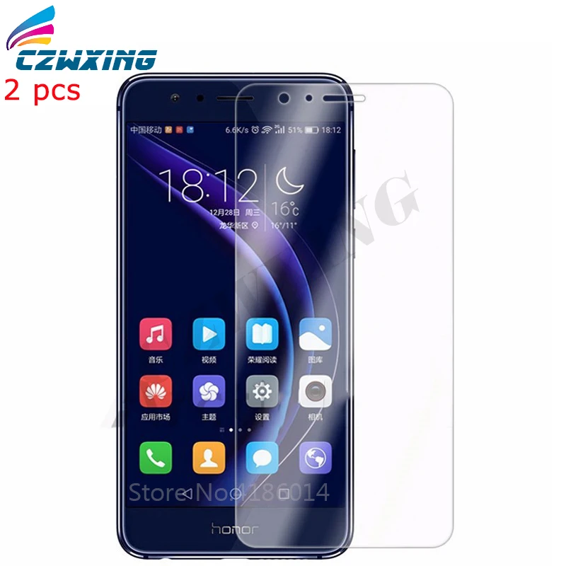 

2 Pcs Tempered Glass Honor 8 Tempered Glass Honor 8 Screen Protector For Huawei Honor 8 Honor8 FRD-L09 FRD-L19 Protective Film