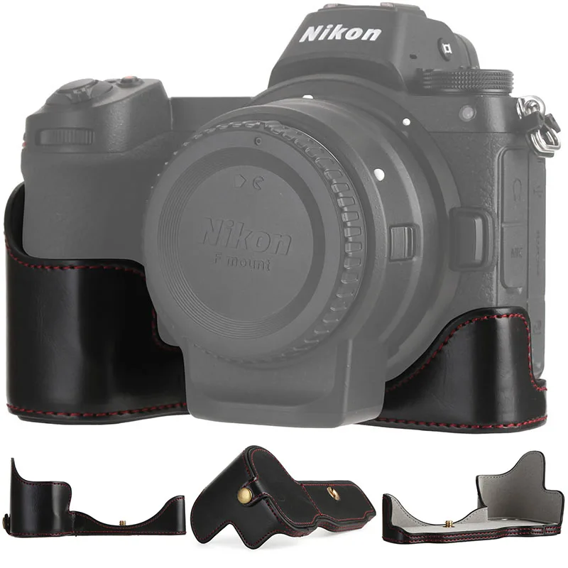 Чехол Ableto из искусственной кожи для камеры Nikon Z7 Z6 с отверстием батареи|Сумки