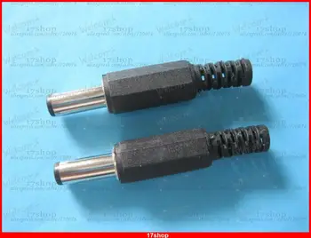 

10 pcs 5.5x2.5mm DC Power Male Plug Connector Adapter Plastic Handle Black Head
