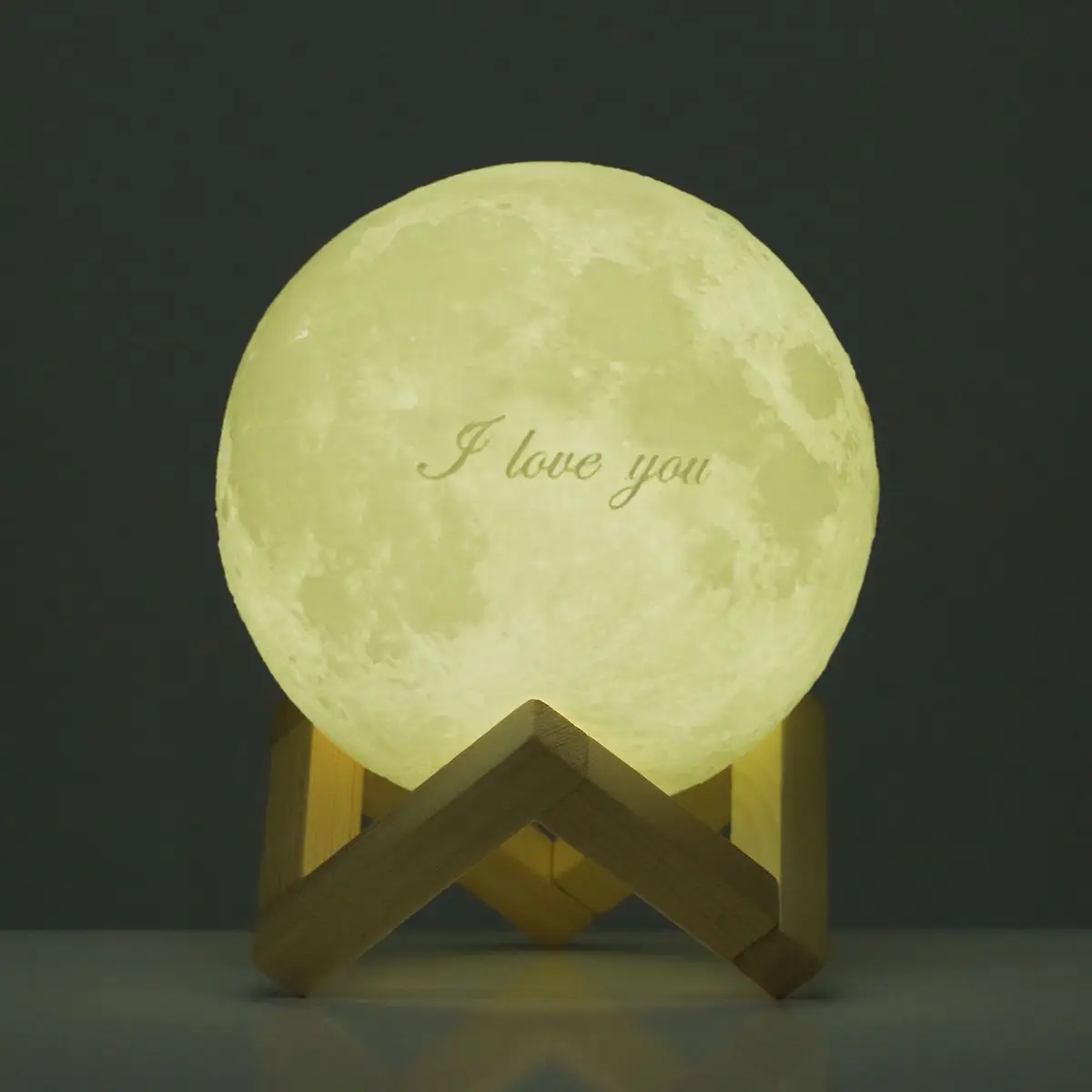 Tooarts Moon Figurine Valentine's Day Gift 3D Printed LED Light Modern Art Home Decor Craft For | Дом и сад