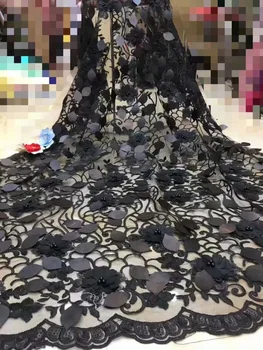 

NEW African Lace Fabric, French Sequins Net Lace Noble Gold Sequins Fabrics High Quality African Black Tulle Sequins Lace Fabric