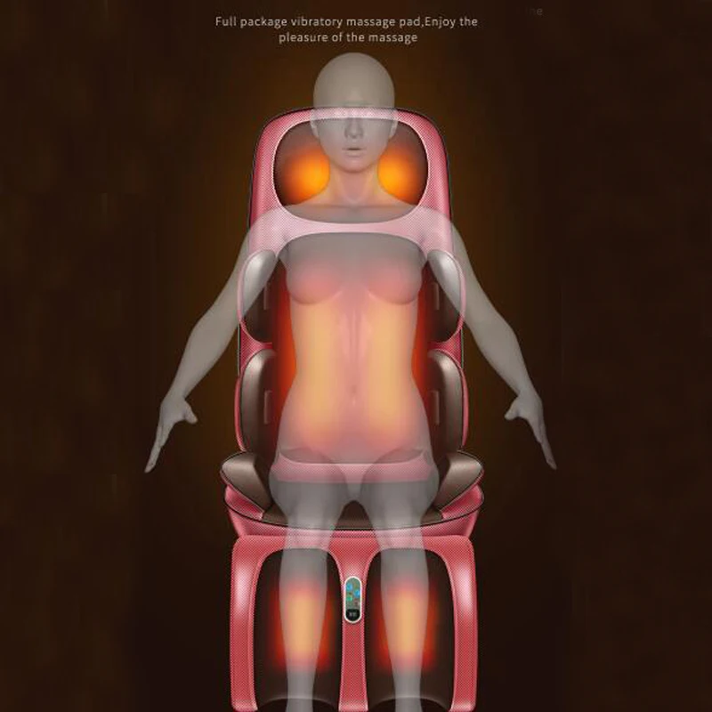 Электрический массажный стул Вибрационный коврик тепло шеи Подушка с функцией разминания