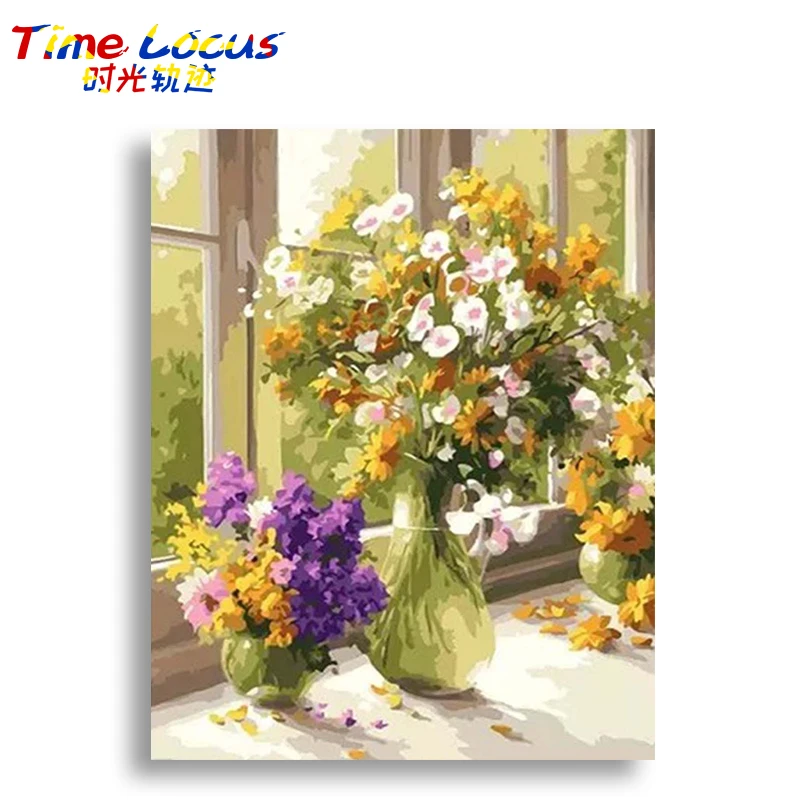 

Yellow Sunflower Diy Digital Painting By Number Acrylic Picture Modern Wall Art Hand Painted Oil Painting For Home 50x65cm