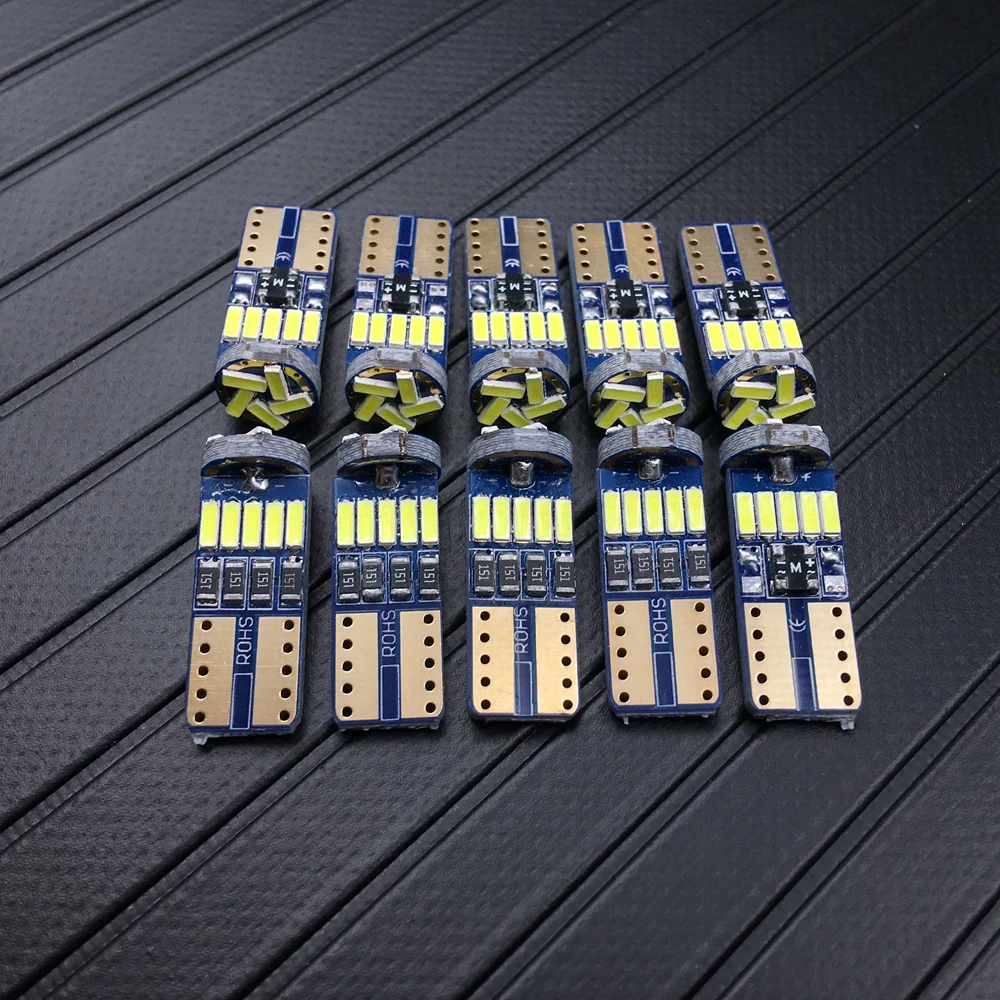 

10pcs Car Auto LED T10 W5W Canbus 15SMD 4014 Clearance Reading Parking Lights External Light Bulb 12V Side Turn Signal Lamp Bulb