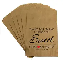 Пользовательское имя деревенский Викторианский "Сладкий День" Свадебный попкорн конфеты буфет леденец сумки День рождения пекарня печенье goody подарок Favorspackets