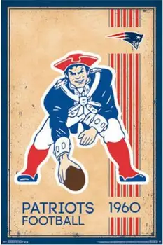 

NEW ENGLAND PATRIOTS - RETRO LOGO SILK POSTER Decorative Wall paint 24x36inch