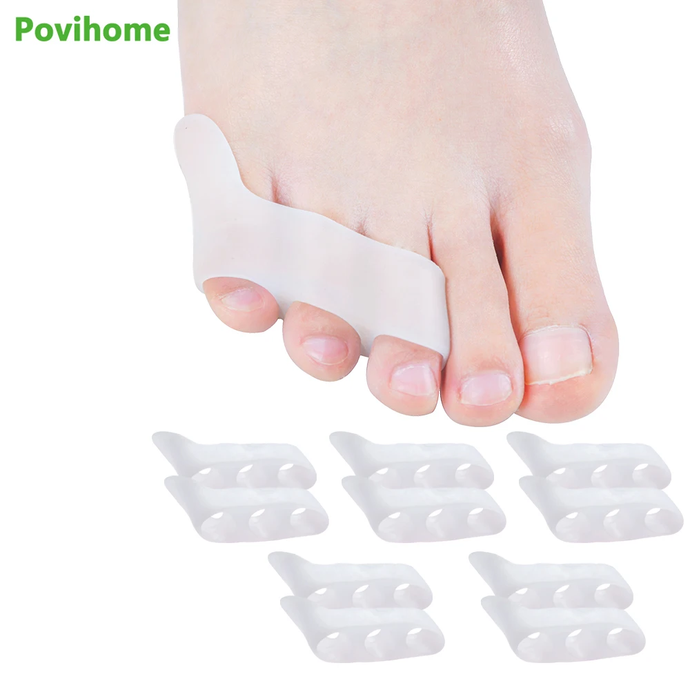6Pcs Silicone Toe Straightener Protector Hallux Valgus Corrector Orthopedic Toe Separator Pedicure Feet Care Massage D1254