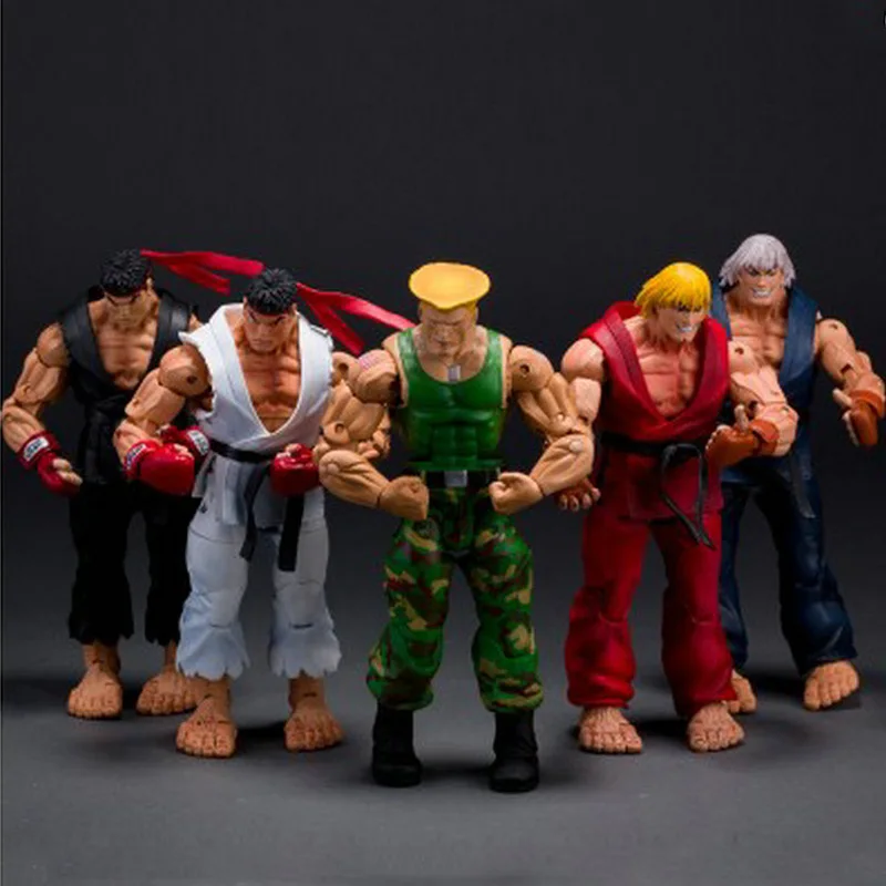 

18cm Player Select Street Fighter Iv Survival Model Ken Ryu Guile Action Figure Toy Doll Anime toy figures PVC Model Collection