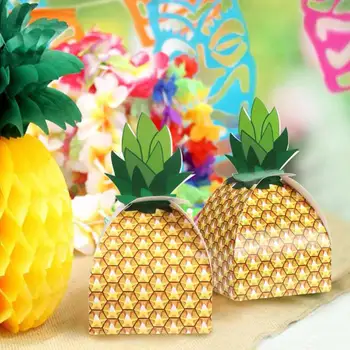 

Wedding candy box Sweets Gift Favor Candy Bags DIY paper box personalized pineapple packaging box 25pcs