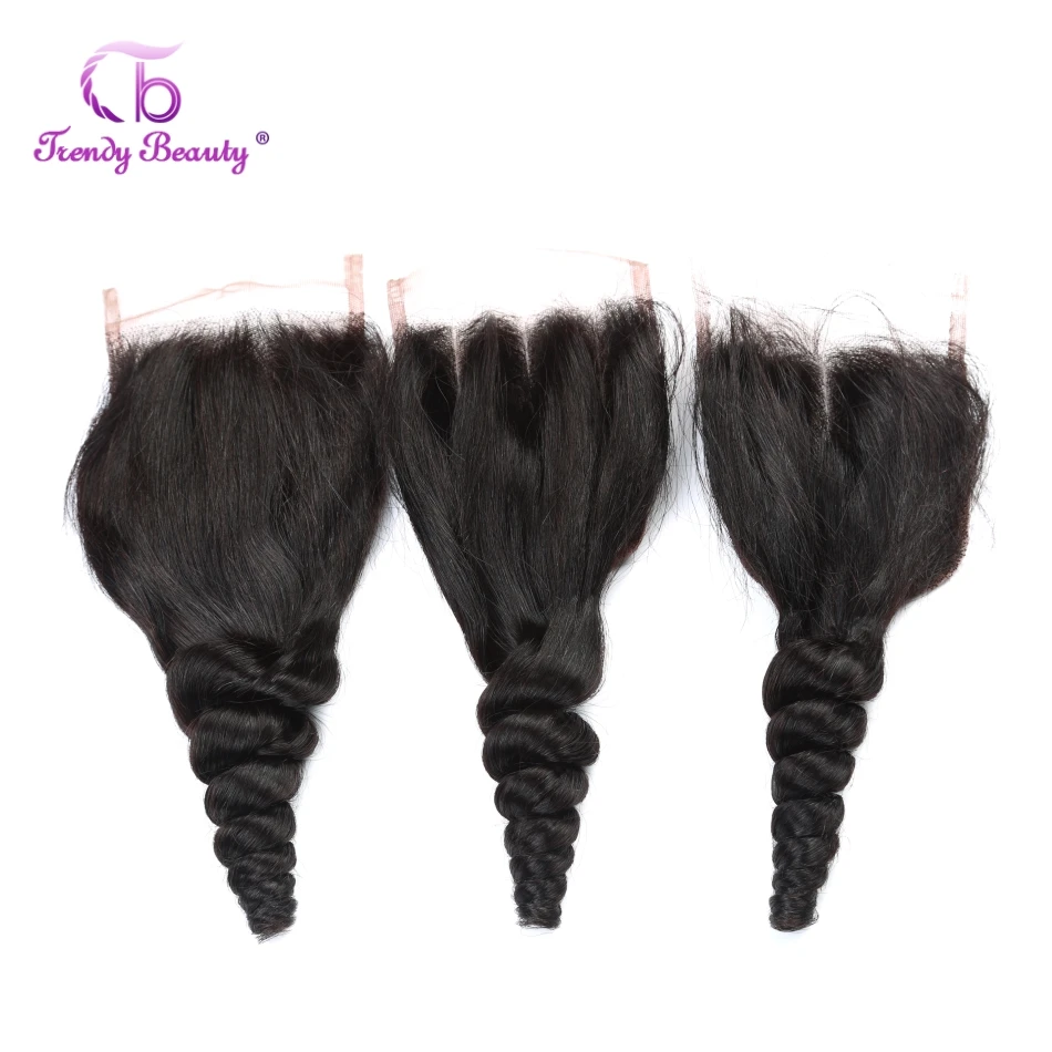 

Trendy Beauty Hair Brazilian Loose Wave 120% Destiny Swiss Lace 8-22 Inch Non-Remy Human Hair Natural Color 4*4 inches Closure