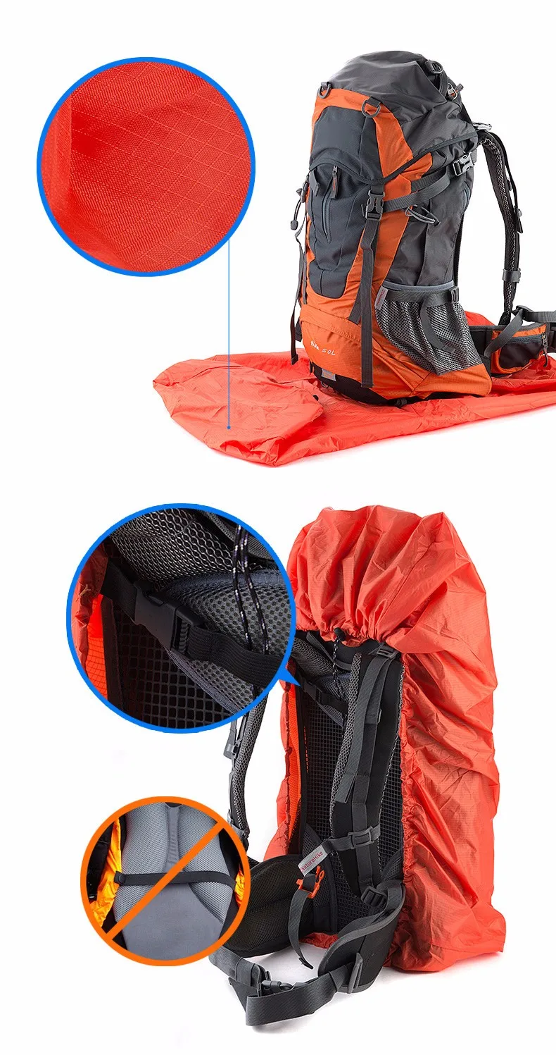 Naturehike 20~ 75L рюкзак для кемпинга водонепроницаемый пылезащитный чехол походная сумка дождевик спортивные сумки для улицы дождевик рюкзак пылезащитный чехол