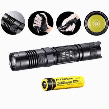 

Nitecore P12 Tactical Flashlight with Nitecore NL186 18650 2600mah battery XM-L2 U2 Led 1000 Lumens Outdoor Camping Portable