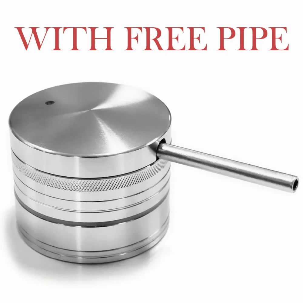 

Formax420 2.0 Inch Herb Grinder with Free Pipe Top quality Smoking Pipe Herb Tobacco Spice Grinder Metal Pipee