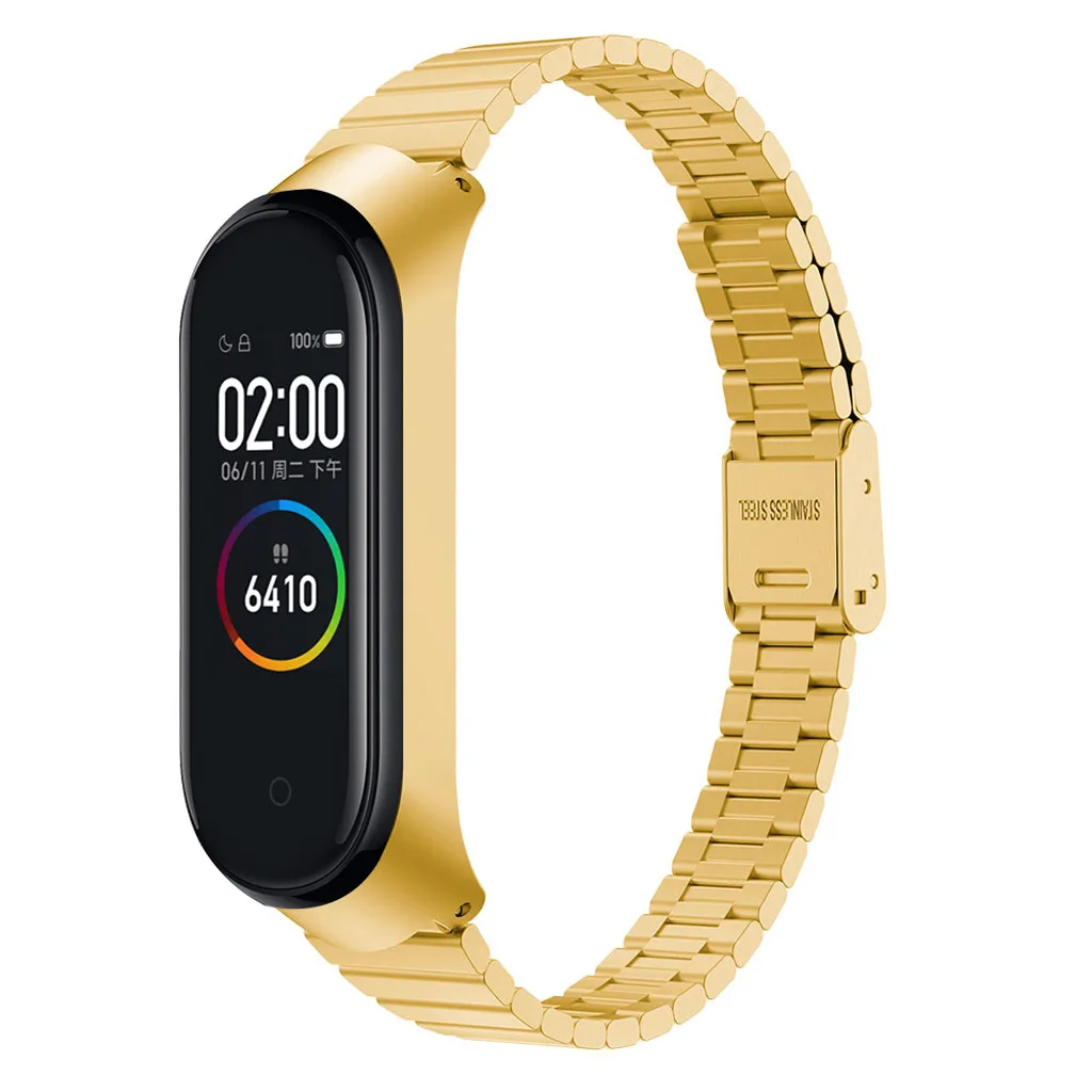 Ouhaobin для mi Band 4 металлический браслет из нержавеющей стали+ металлический чехол Аксессуары для Xiaomi mi Band 4 614#2
