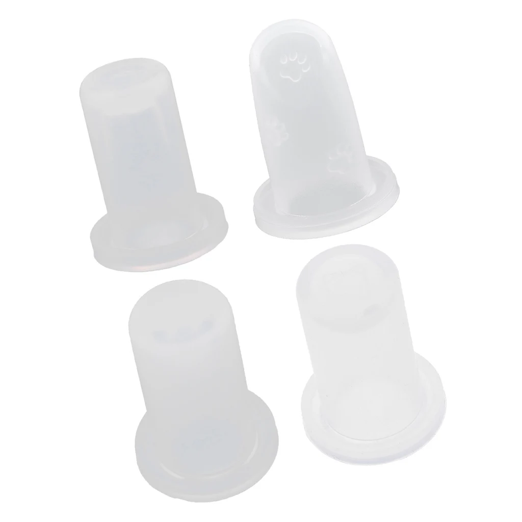 4 Pieces Clear Silicone Lipstick Mould Lip Balm Mold DIY Makeup Tool for 12.1mm Tube