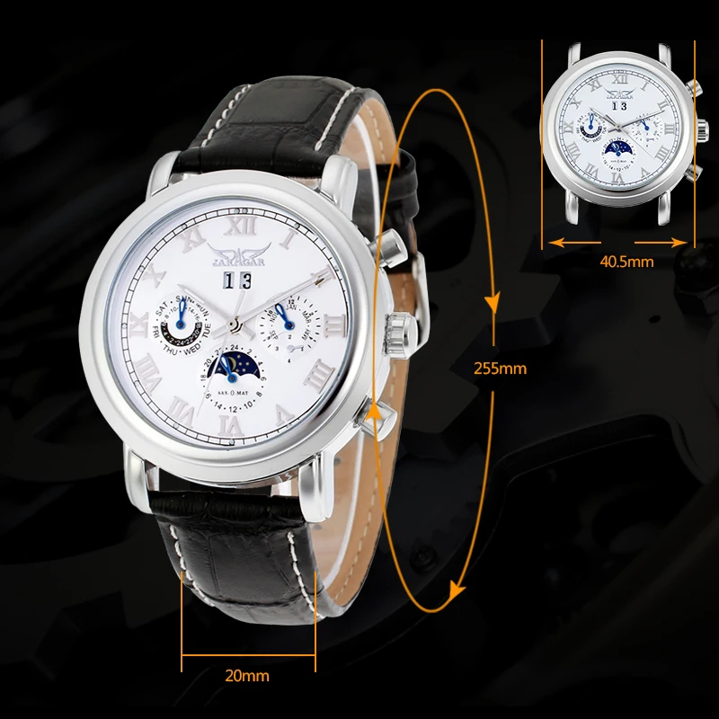 

Men's Automatic Moon Phase Wrist Watch Black Color