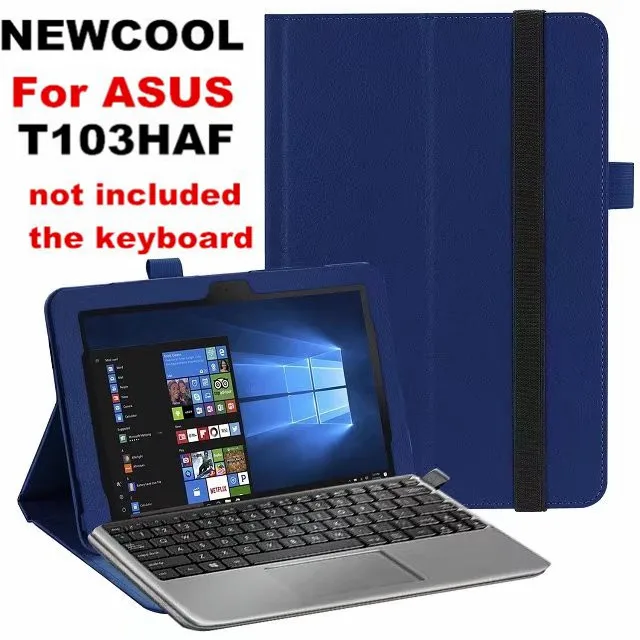 For ASUS T103HAF Business Litchi Leather font b Case b font can put font b keyboard