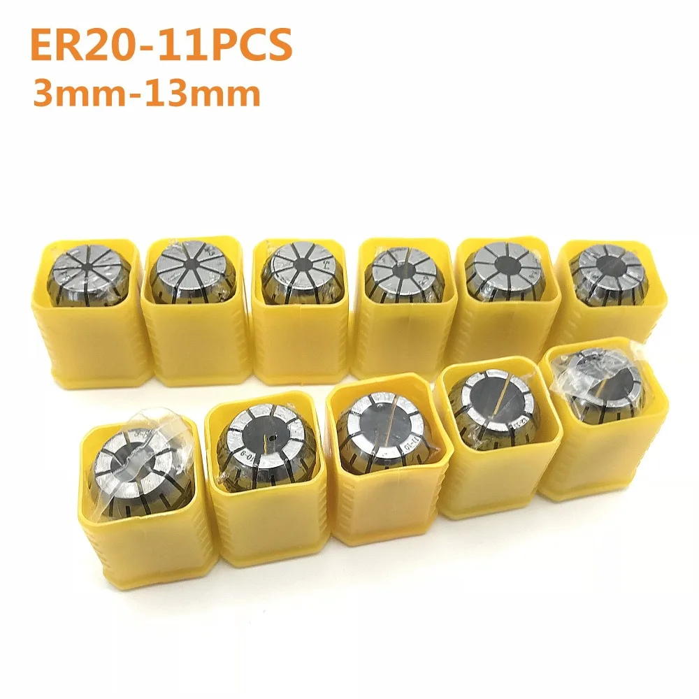 

Spring collet ER20 high precision spring engraving machine milling cutter collet CNC milling tool lathe cutter ER20 collet chuck