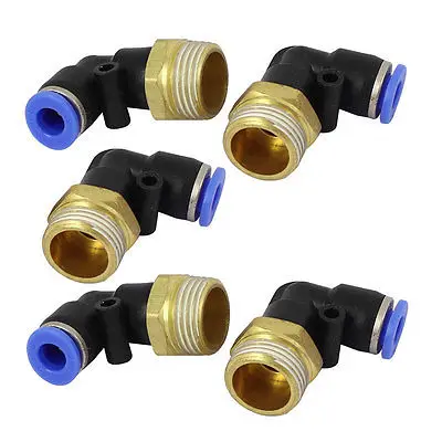 

PL6-03 Tube Pipe Thread Push In L Shaped Connectors Quick Fittings 5pcs