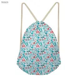 THIKIN рюкзак Для женщин кормящих печатных плавание сумка Водонепроницаемый рисовать-string Стиль Спортивные сумки для пляжа для девочек