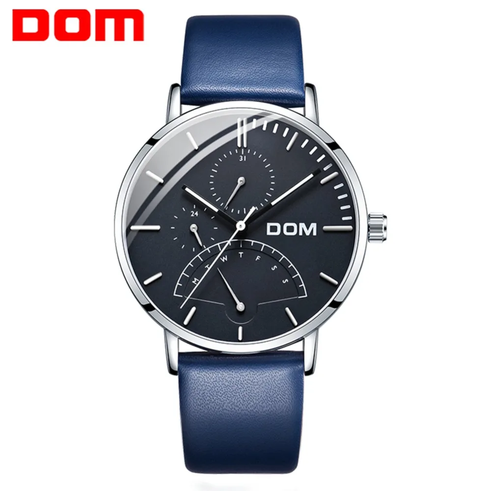 

DOM Men Watches Luxury Multi Function Mens Sport Military Quartz Watch Waterproof Week Calendar Business Clock Wrist Watch M-511