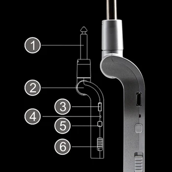 

Wireless Guitar System 2.4G Rechargeable Audio Transmitter Receiver USB Rechargeable Guitar Accessaries 50M Range For Electric1