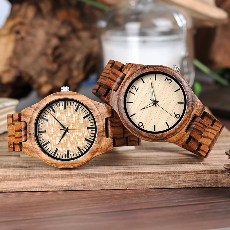 BOBO BIRD мужские Zebrawood деревянные часы с деревянным ремешком кварцевые аналоговые с качественным механизмом Miyota Tri-складная застежка