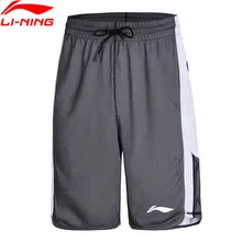 Li-Ning мужские баскетбольные шорты для соревнований, дышащие, облегающие, полиэстер, подкладка, удобные спортивные шорты AAPN015 MKD1547
