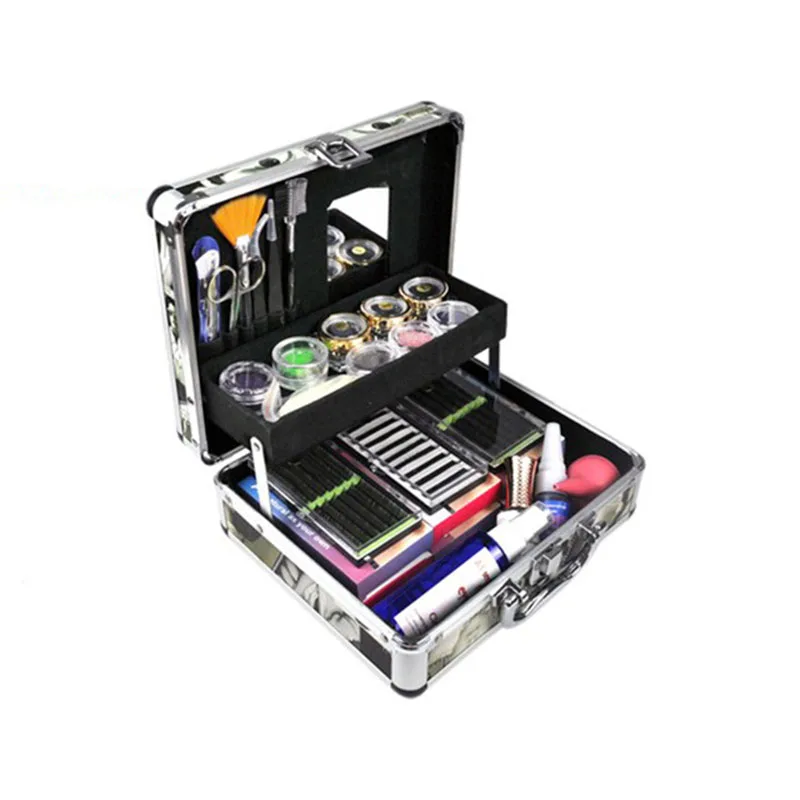 

1 Set False Eye Lash Eyelash Extension Full Kit Set With Case Professional Eyebrow Make Up Set