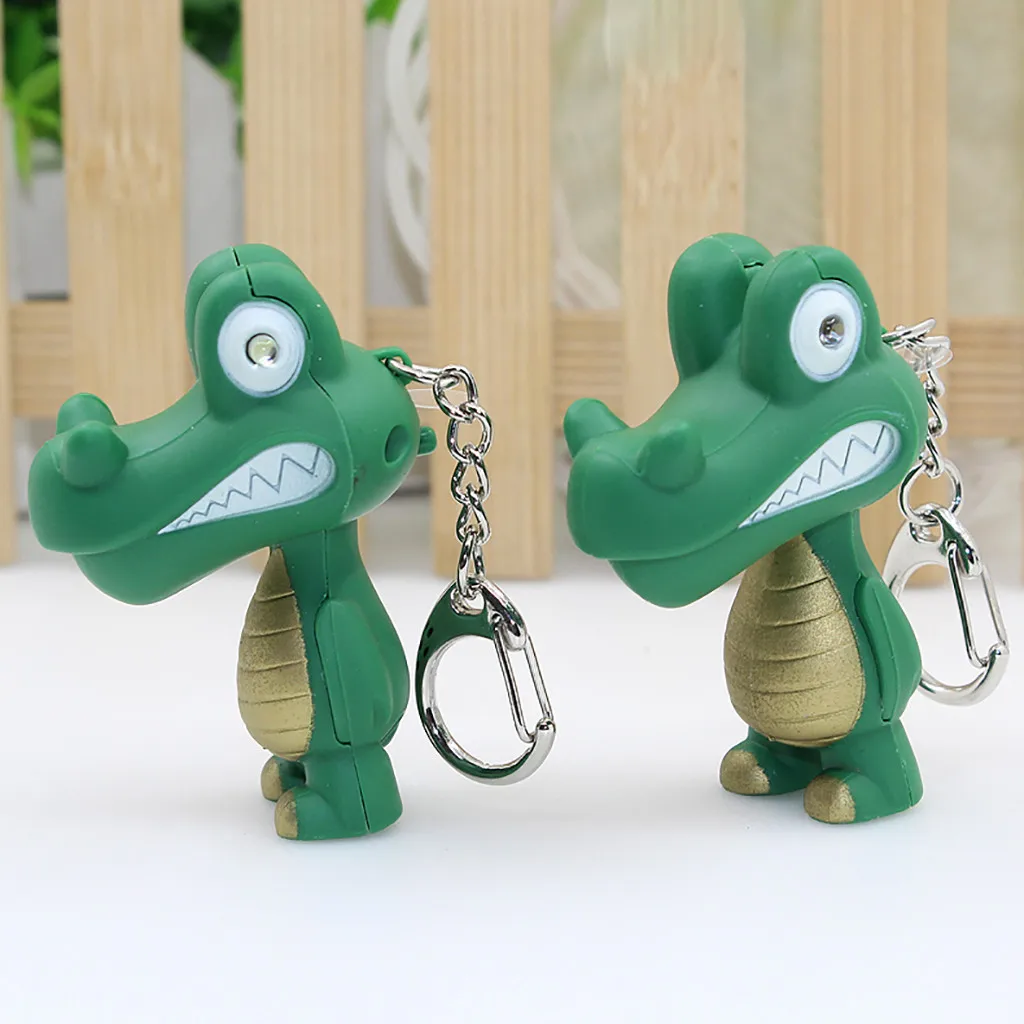 New Fashion Animal LED and Sound Light Lamp Flashlight Keyring Key Chain Kids Gift Toy toys for children baby toys