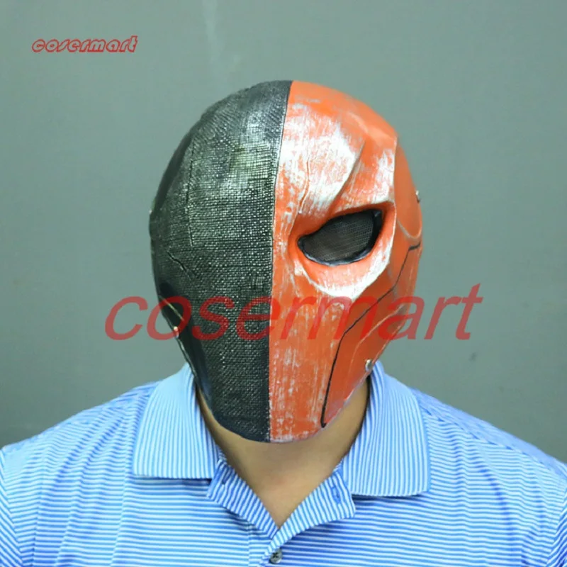 New Version Orange Deathstroke Mask Helmet Arkham Deathstroke Mask Cosplay Props_