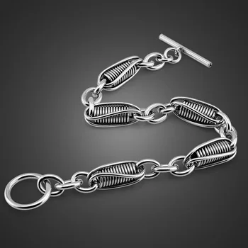 

New fashion solid 925 silver woman bracelet. Retro personality corn bracelet. Couples Silver Bracelet Men Thai Silver Jewelry