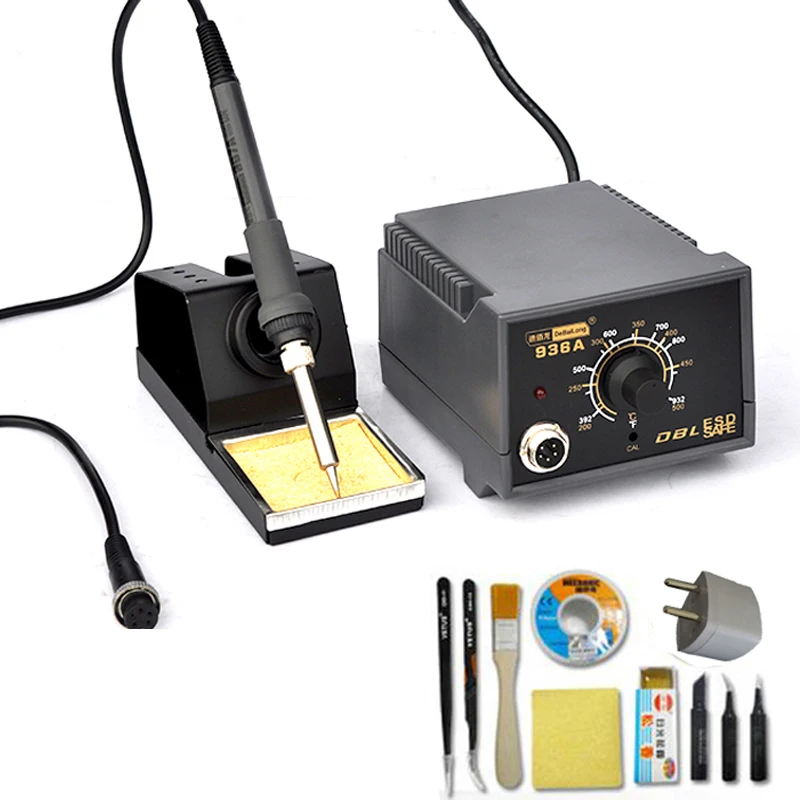 

60W 220V 936 Electric Soldering Station Kit Rapid Heating Solder Station Rework Tools With Soldering Tips Iron Tin