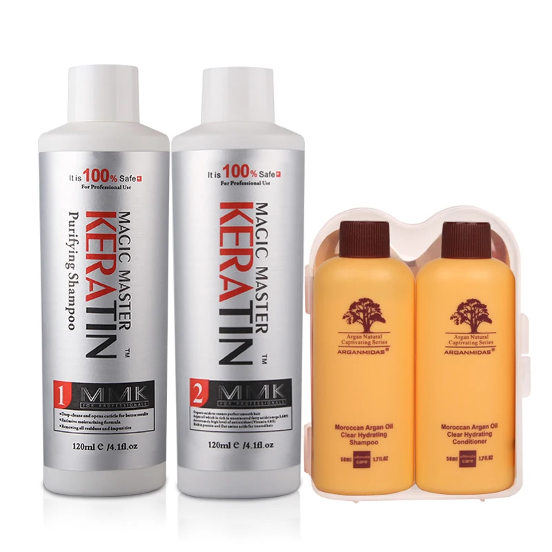 

Cocount 120ml MMK Without Formaldehyde Keratin Moisturizing Treatment For Hair Care+120ml Purifying Shampoo+100ml Travel Set