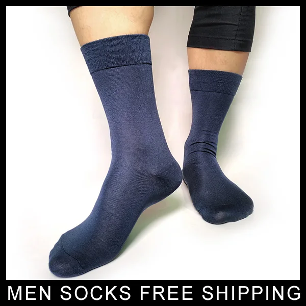 Men's Solid Sock High Quality Casual Breatheable Man Formal Sock Cotton Dress Sock for Men