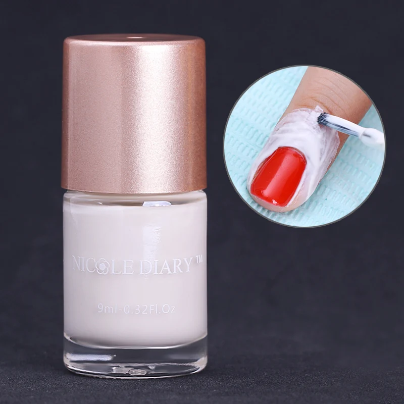  Finger Skin Protected Glue White Peel Off Liquid Tape 9ML Cream Nail Art Polish for Easy Clean Nail