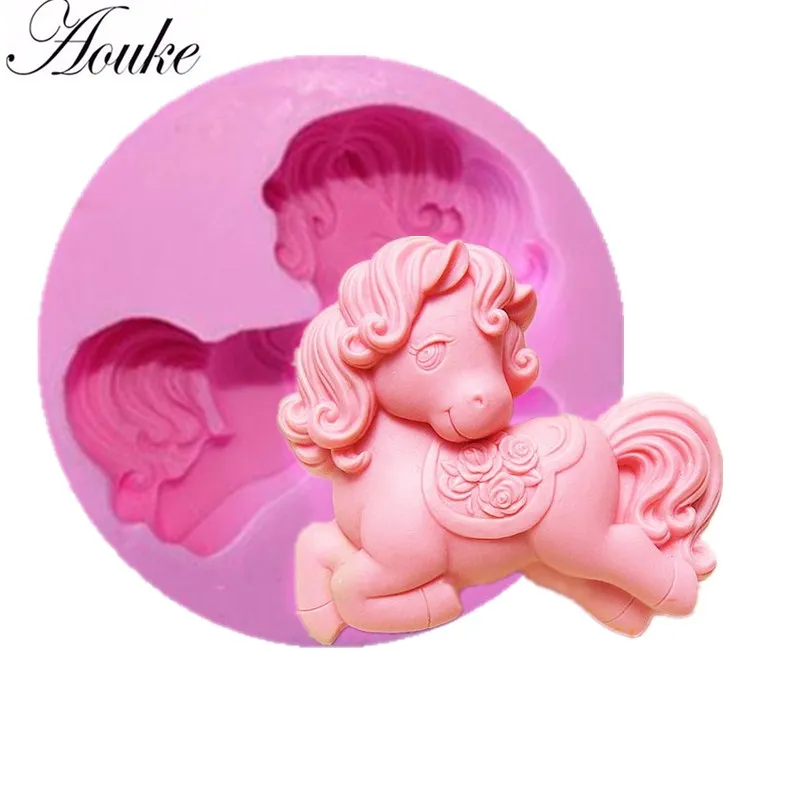 

1PCS Horse shower party fondant molds,silicone mold soap,candle moulds,sugar craft tools,chocolate moulds,bakeware G022