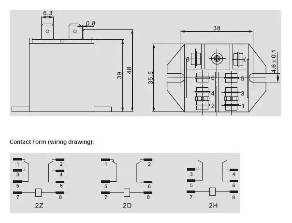 30A реле мощности JQX-30F 2Z промежуточное реле 8pin DC12V AC220V