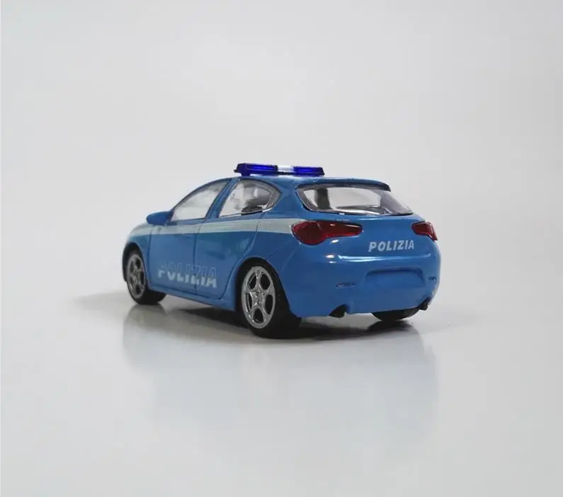 Высокая имитация Alfa Romeo swat cop модель автомобиля, 1:43 сплав автомобиля игрушки, литая металлическая модель, Коллекция игрушечных автомобилей