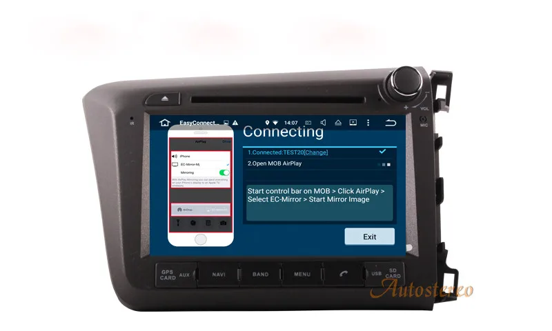 Top Car CD DVD player Android Quad core Car GPS navigation for Honda Civic right 2012 - 2015 radio mirror link mp3 video player 18