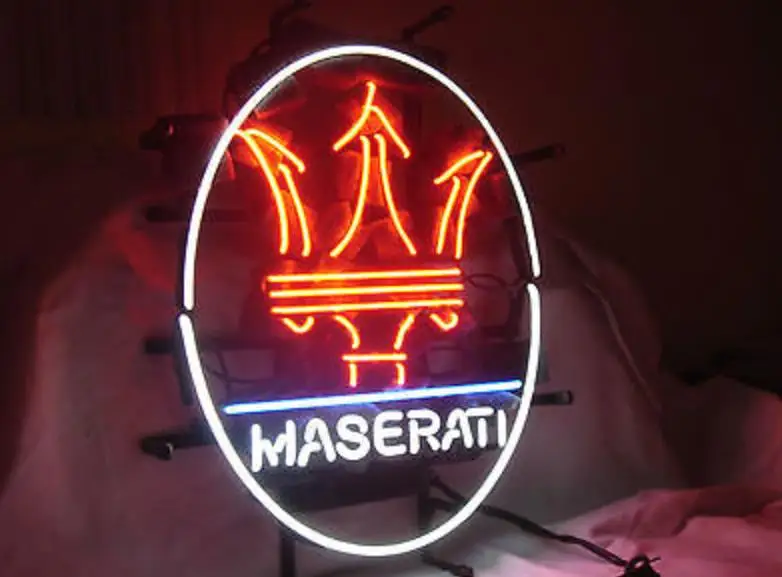 Business Custom NEON SIGN board For Maserati Italian Sports & Luxury