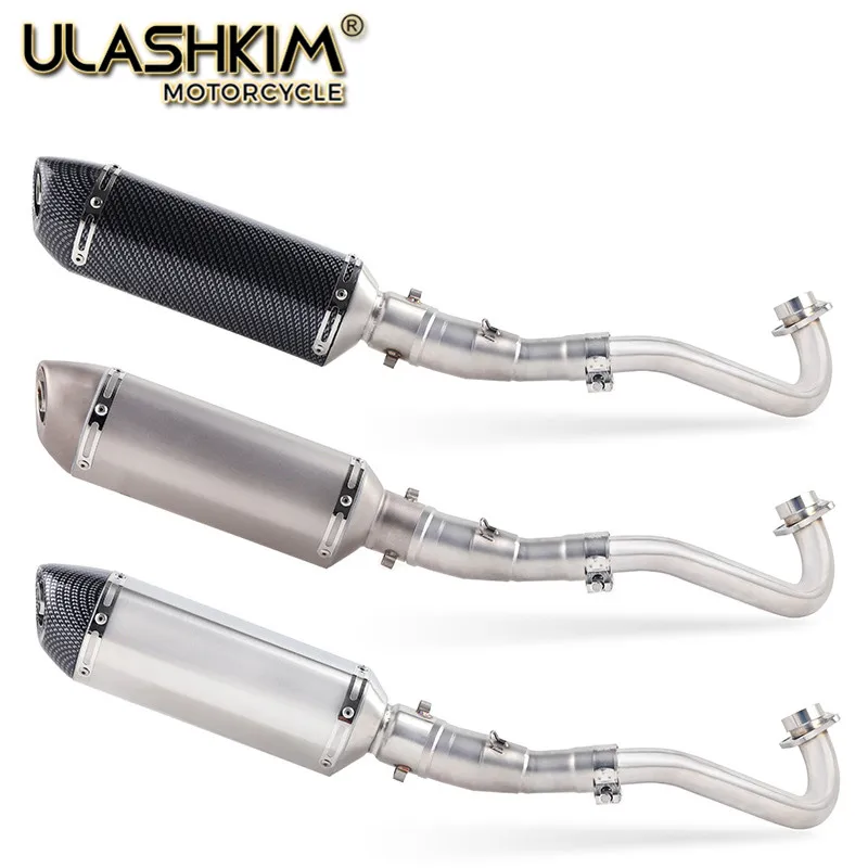 

Motorcycle Full System Exhaust Muffler Escape Middle Link Pipe Slip On For yamaha XMAX300 XMAX250 XMAX400 2017 2018