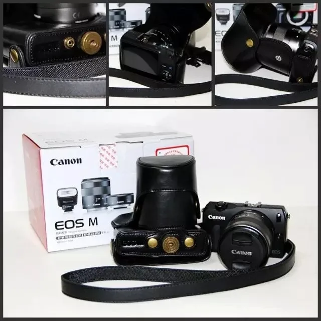 Чехол из искусственной кожи для камеры Canon EOS-M M2 EOSM EOSM2 EOS M M2(18-55 мм