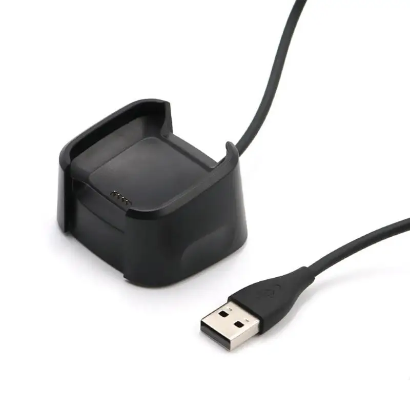 

ALLOYSEED Watch USB Charging Cradle Holder Dock Station 1m/3.3FT Cable Charging Docking For Fitbit Versa Smart Watch Bracelet